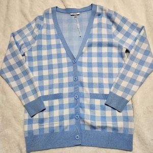 Checkers V neck sweater